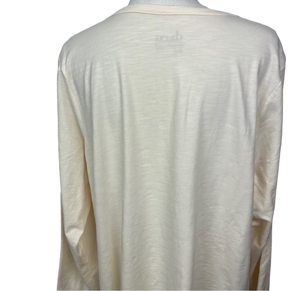 d & co. Essentials Women’s Pullover Top Sz 2X Cream Color Long Sleeves Stretch - Picture 5 of 11